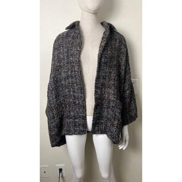 Eskandar O/S LUX Oversized Rich Tweed Boucle Coat Jacket 0 - Picture 6 of 14